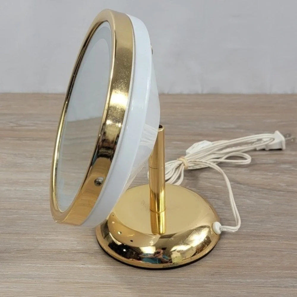Underwriters Gold Vanity Mirror Lighted Makeup Desk Lamp UL Listed